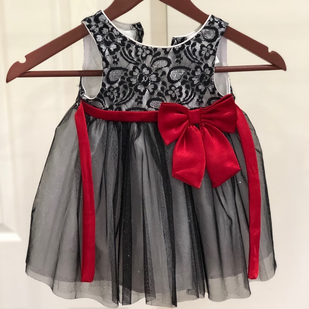 Black net baby dress